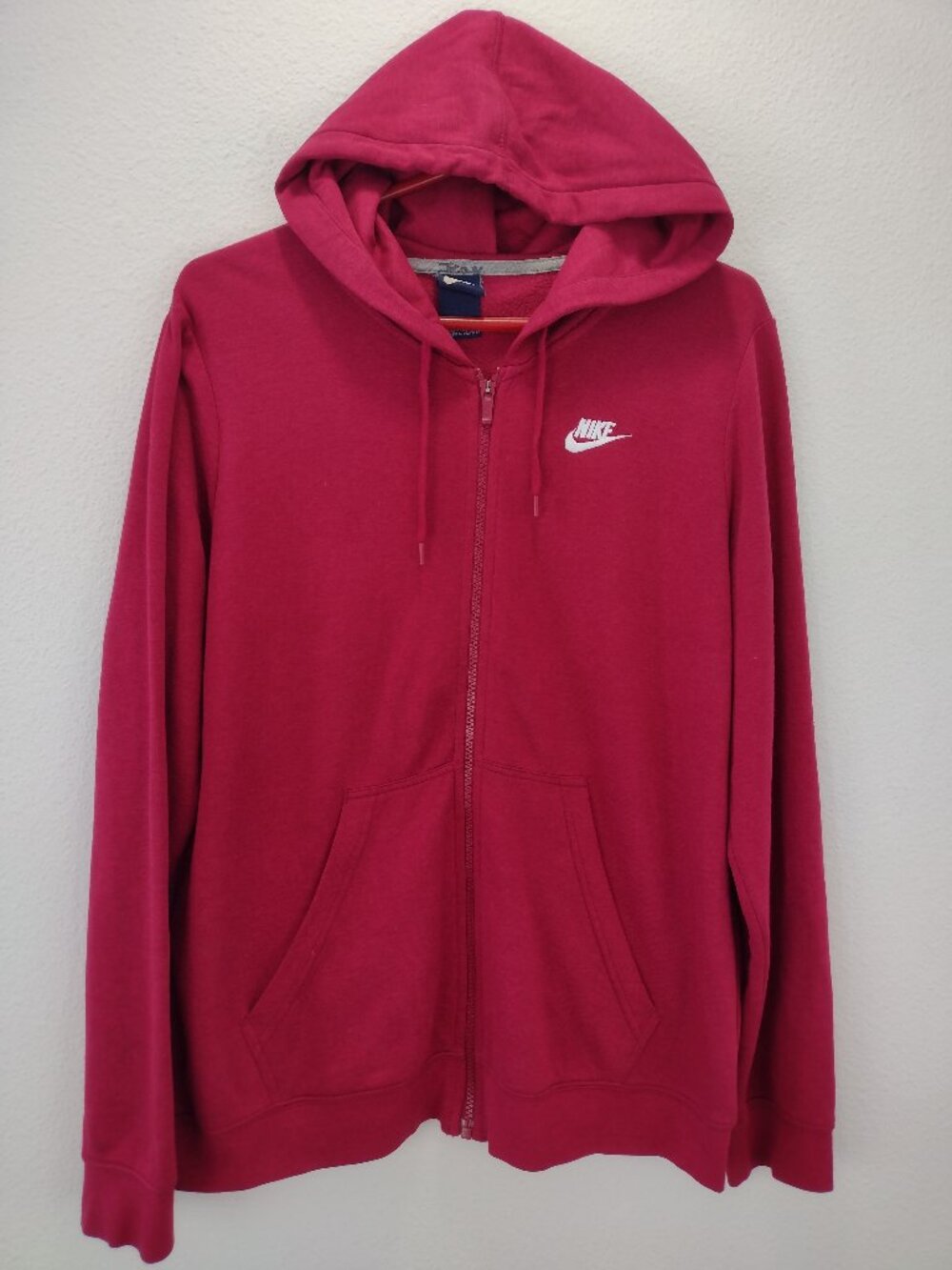 Nike Women's Hoodie Sweatshirt Red Full Zip XL